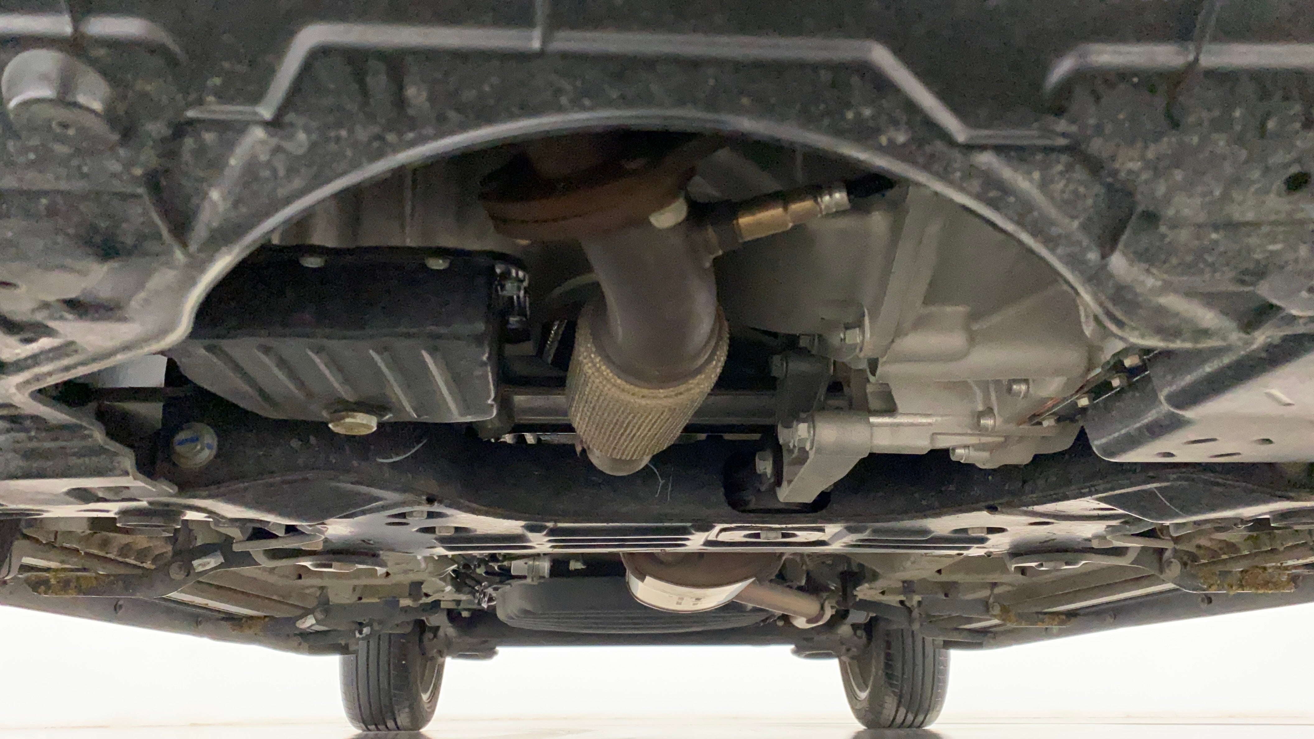 Undercarriage view of a MG Hector