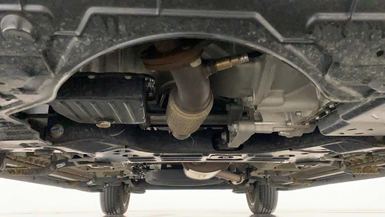 Undercarriage view of a MG Hector