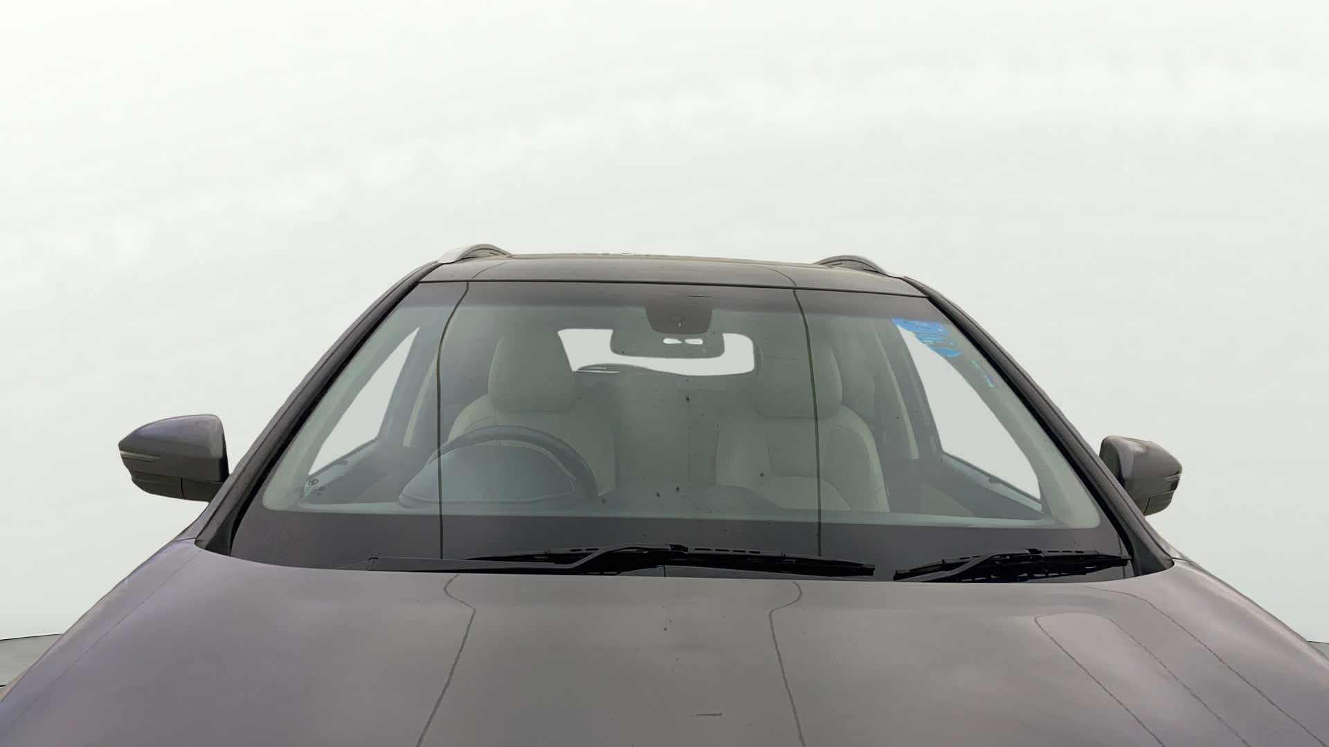Front windshield view of a MG Hector