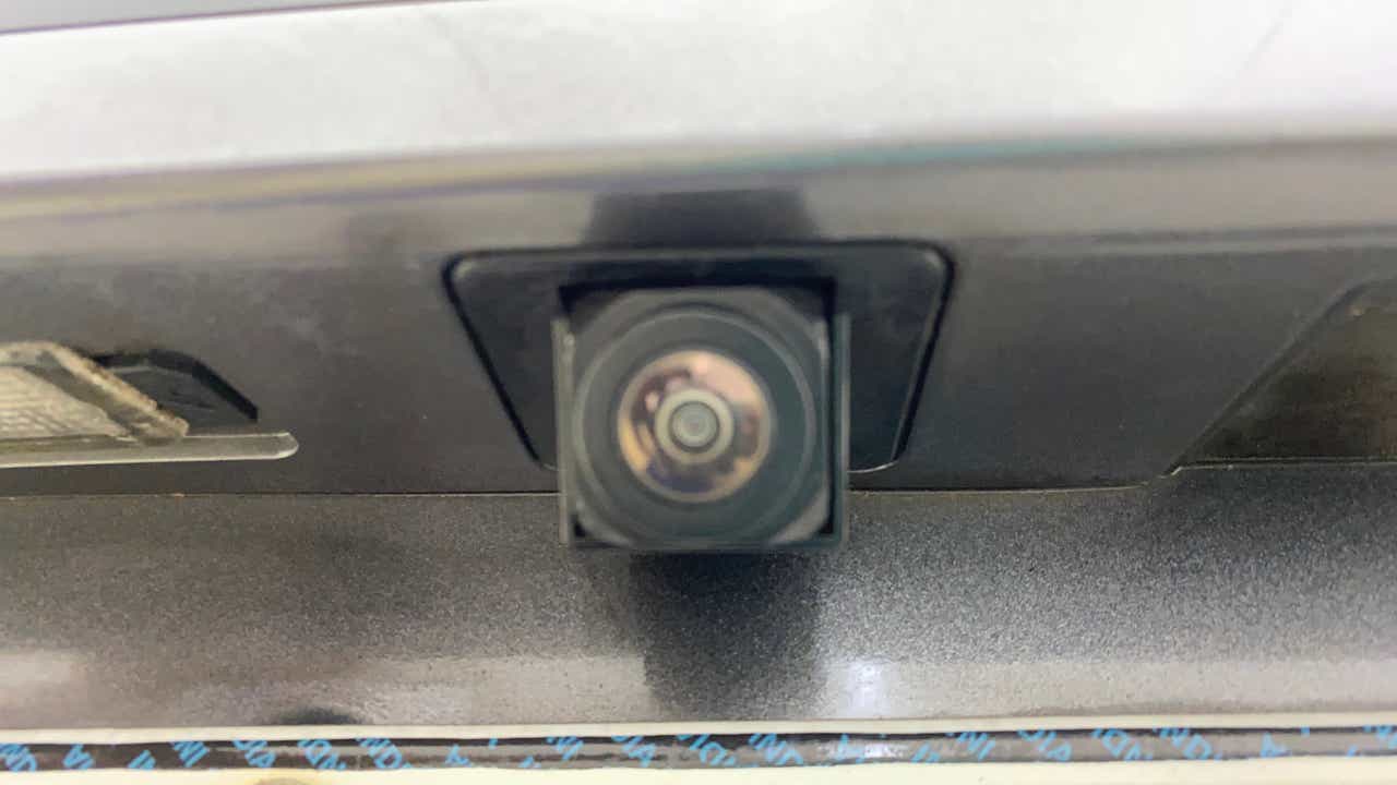 Rear view camera close-up of a MG Hector