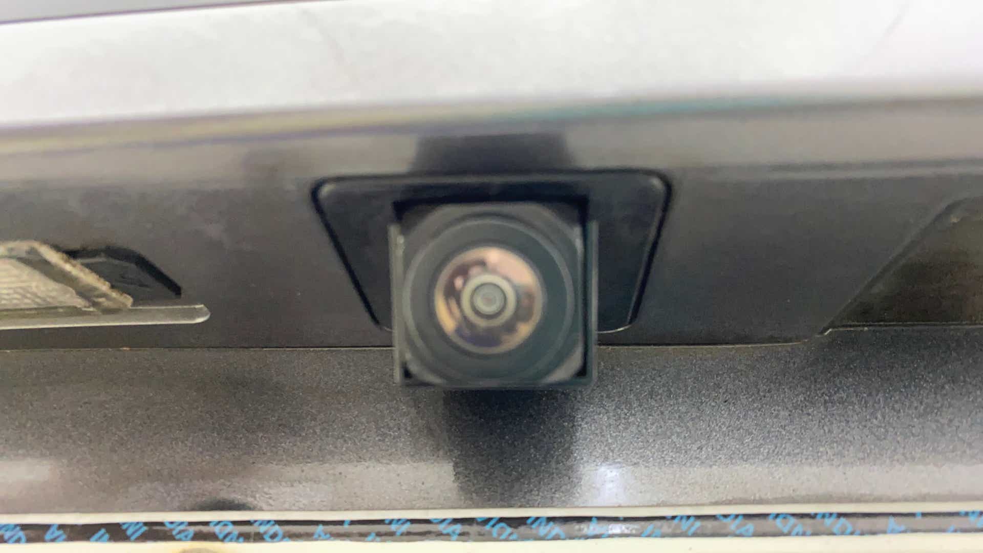 Rear view camera close-up of a MG Hector
