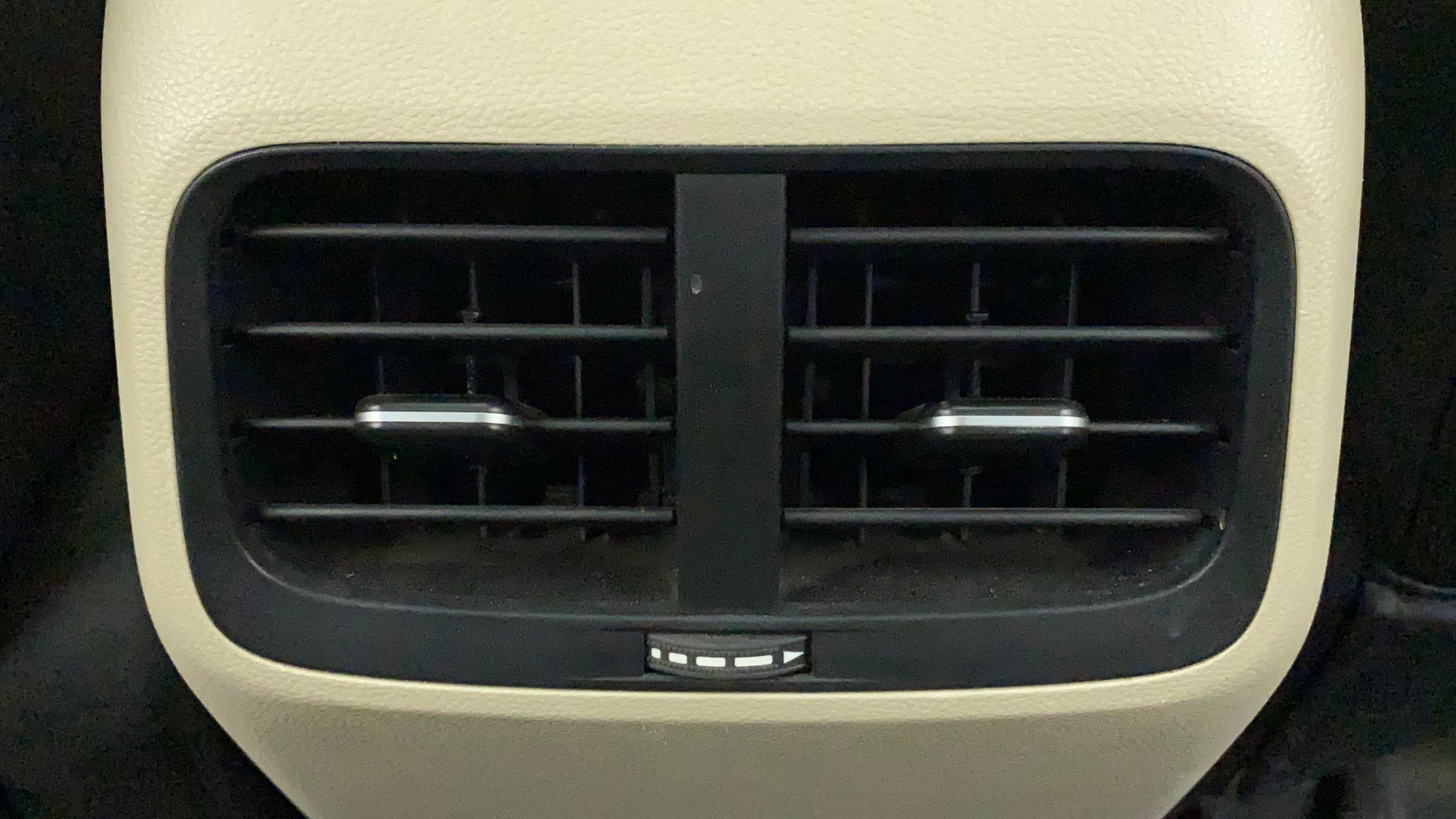 Close-up of interior air conditioning vent of a MG Hector