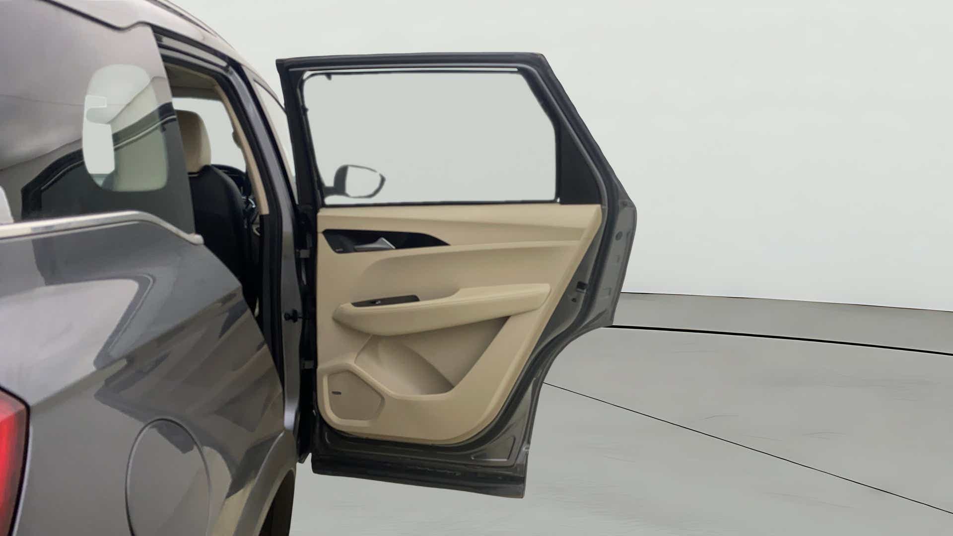Rear door interior view of a MG Hector