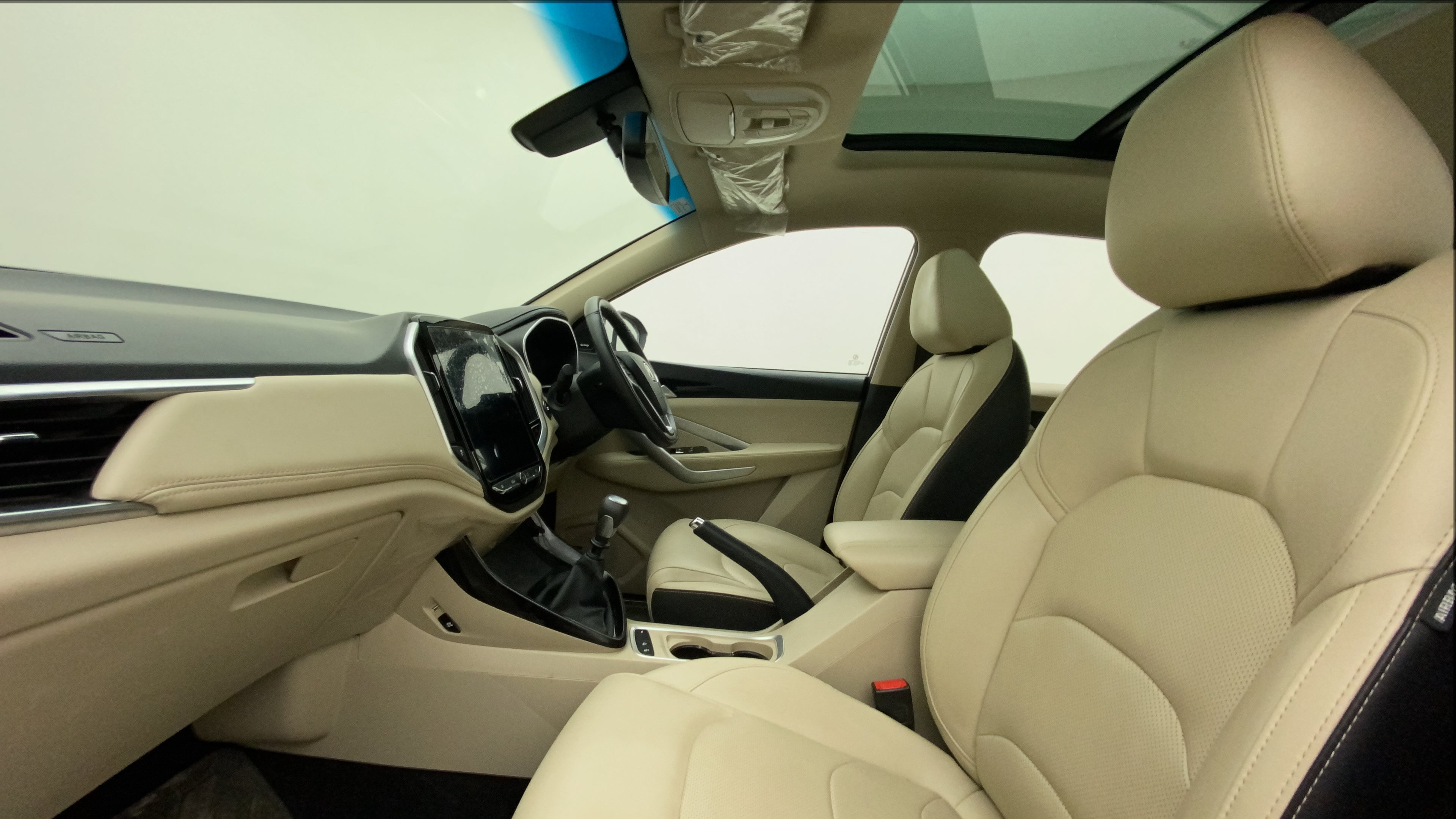Front interior view of a MG Hector