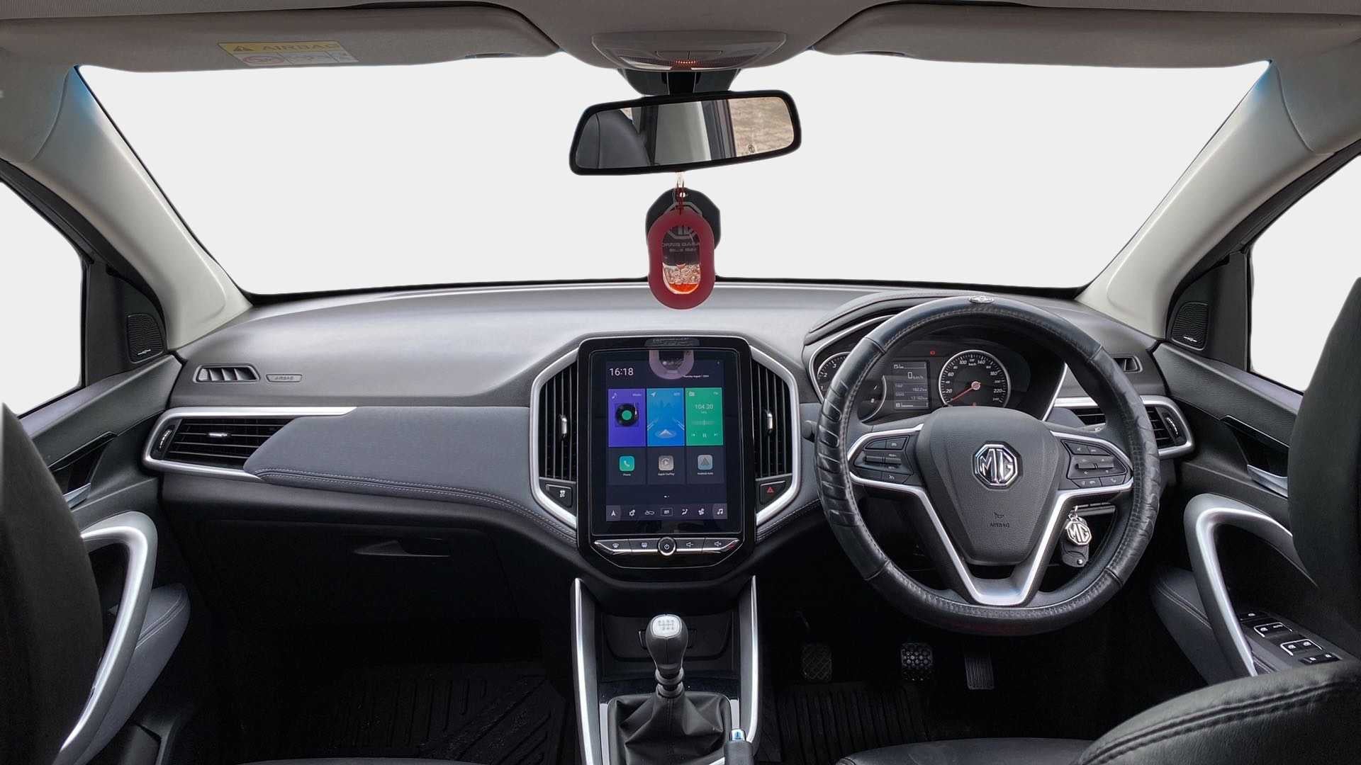 Interior dashboard view of a MG Hector