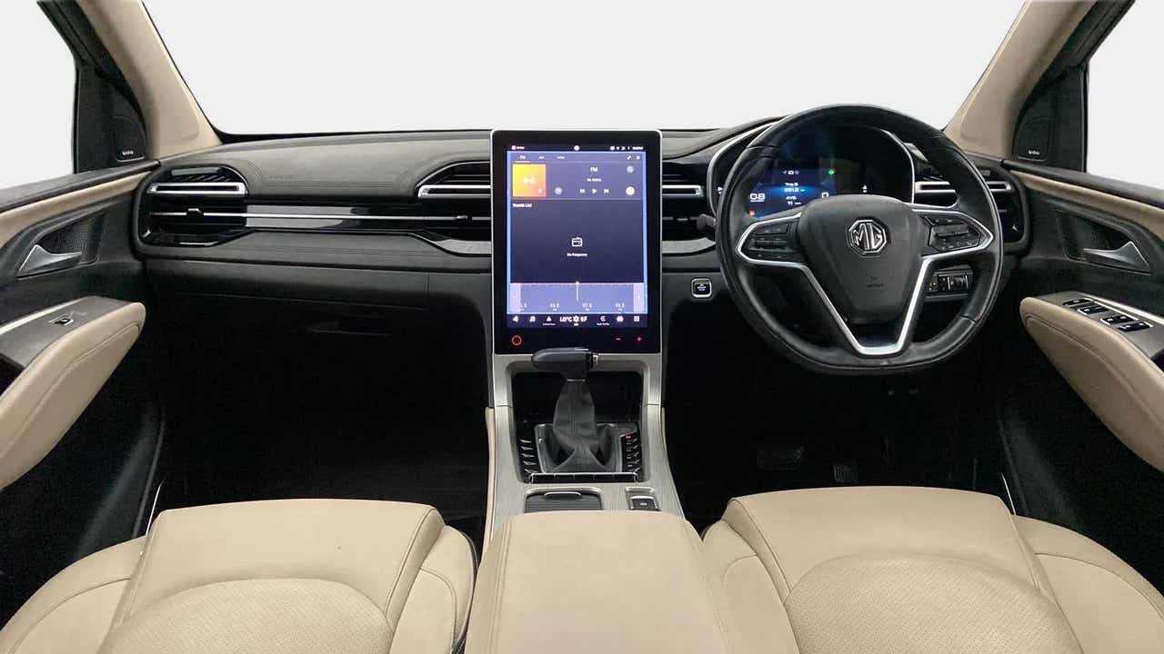 Interior dashboard view of a MG Hector