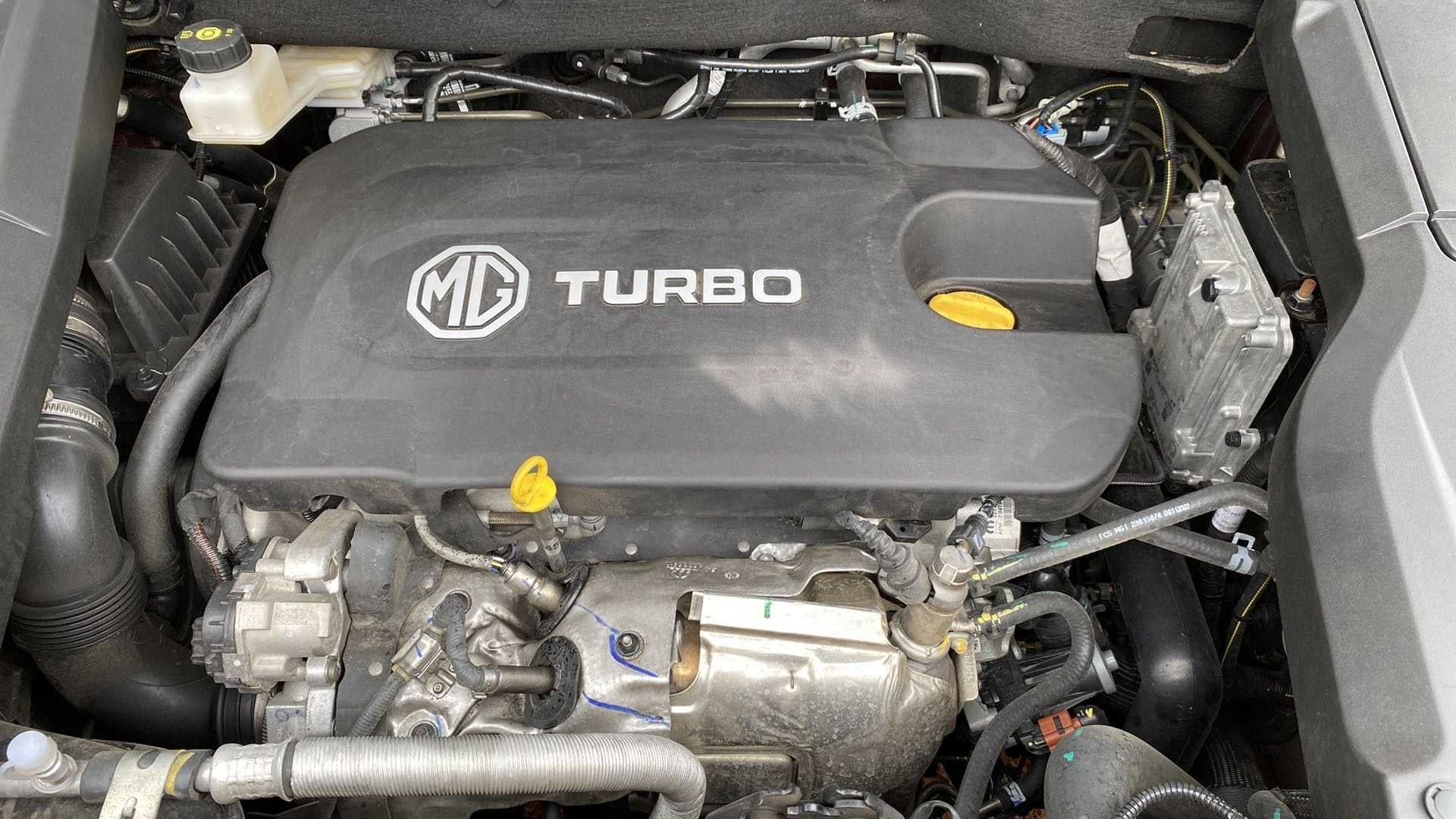 Engine bay view of a MG Hector