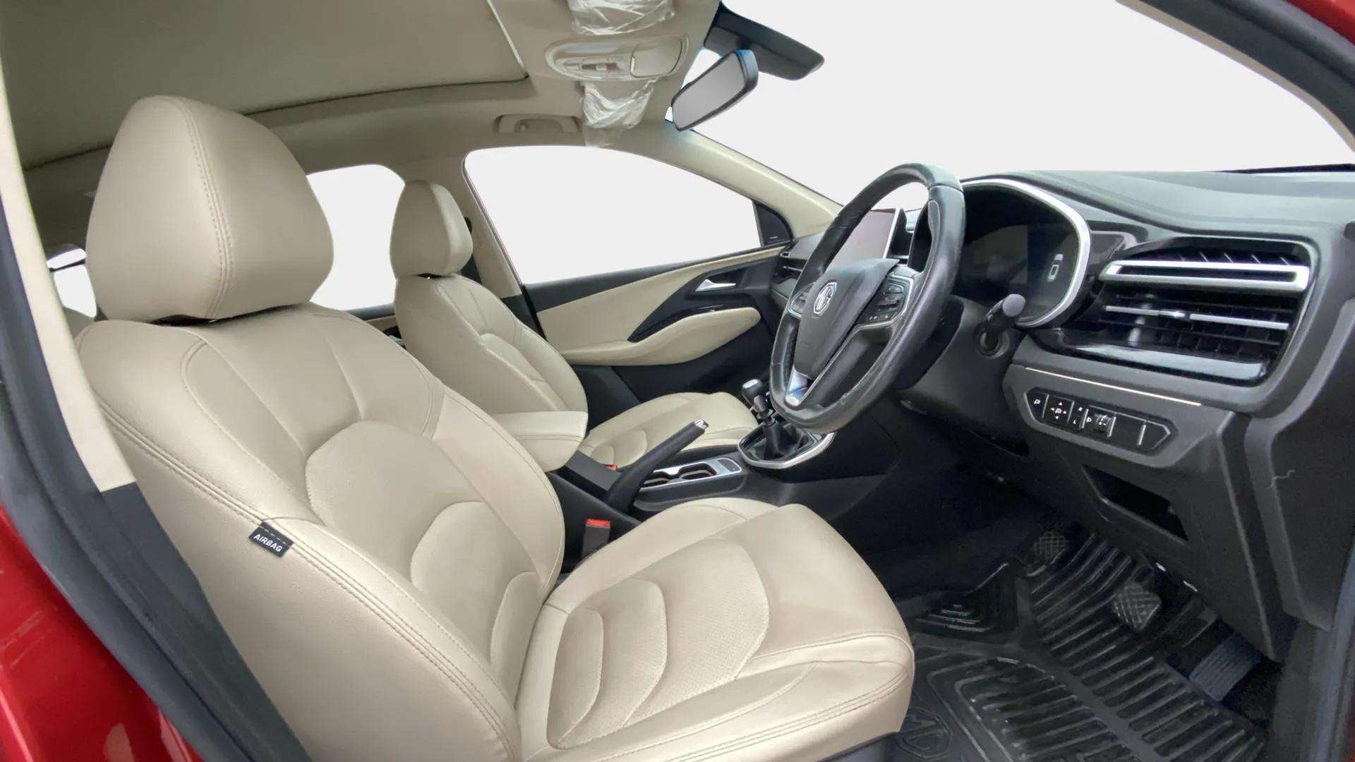 Front interior view of a MG Hector