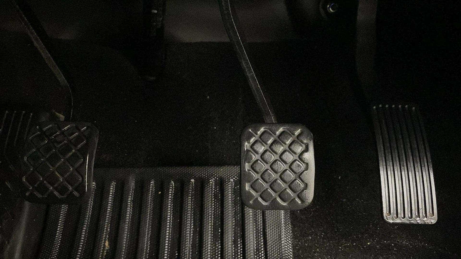 Foot pedals area of a MG Hector