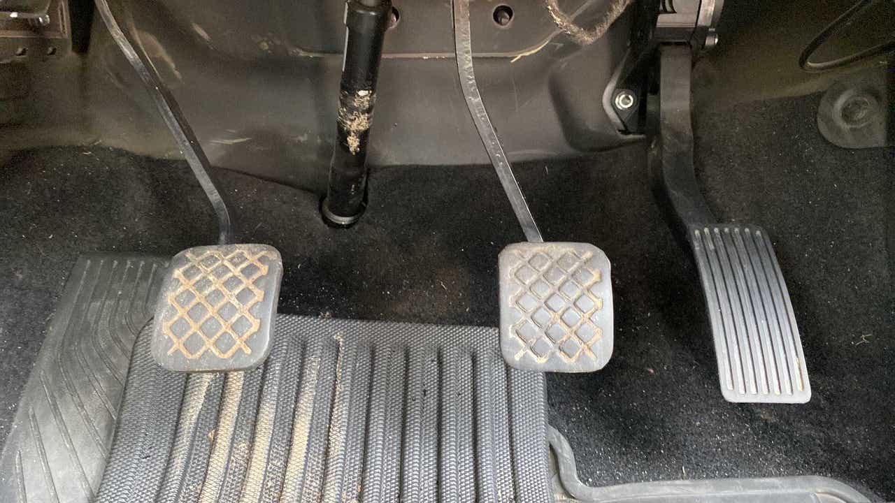 Foot pedals of a MG Hector