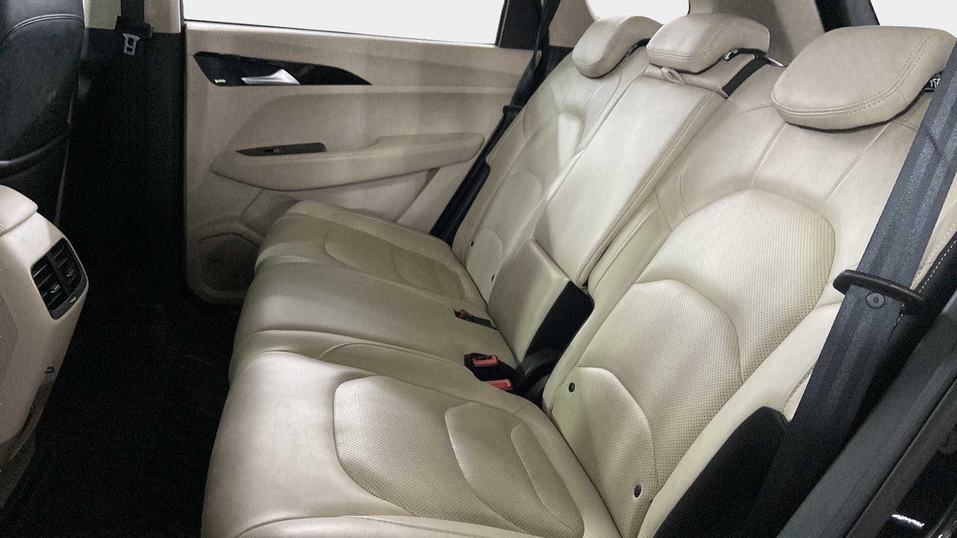 Rear seat view of a MG Hector