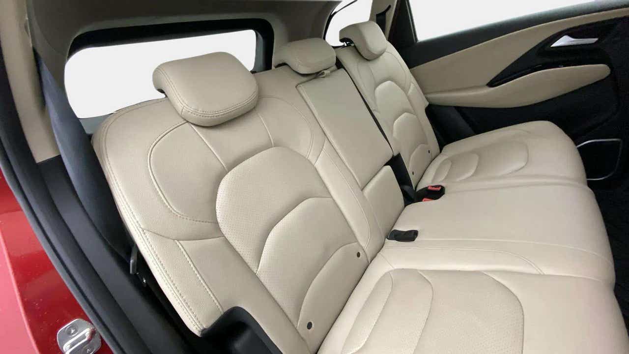 Rear seat view of a MG Hector