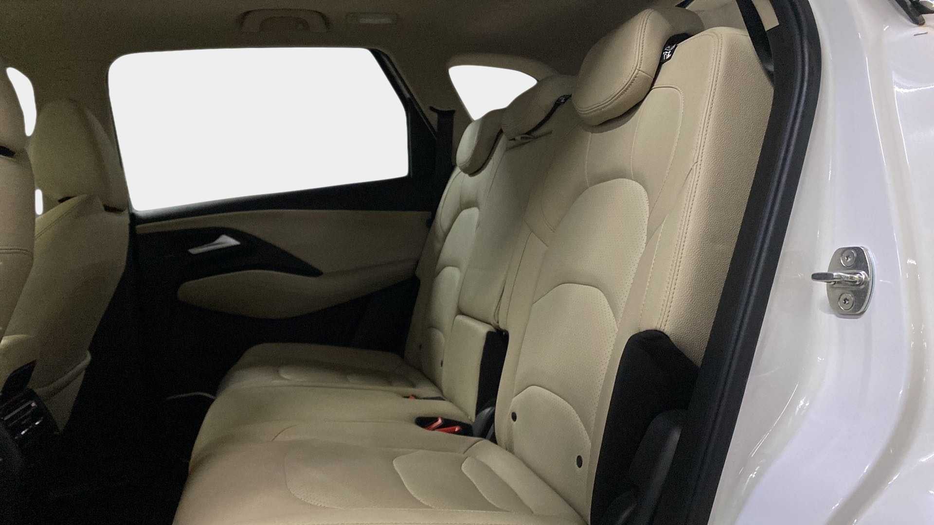 Rear seat view of a MG Hector