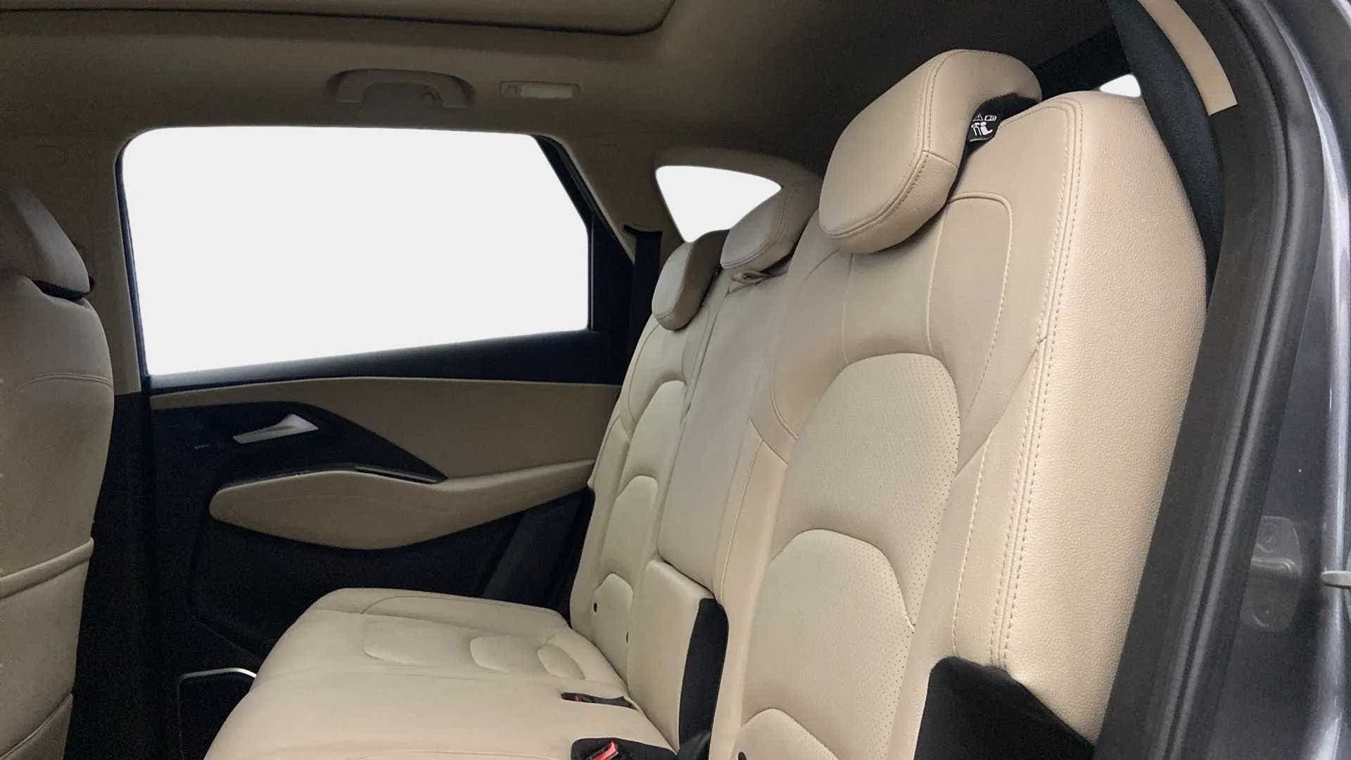 Rear seat view of a MG Hector