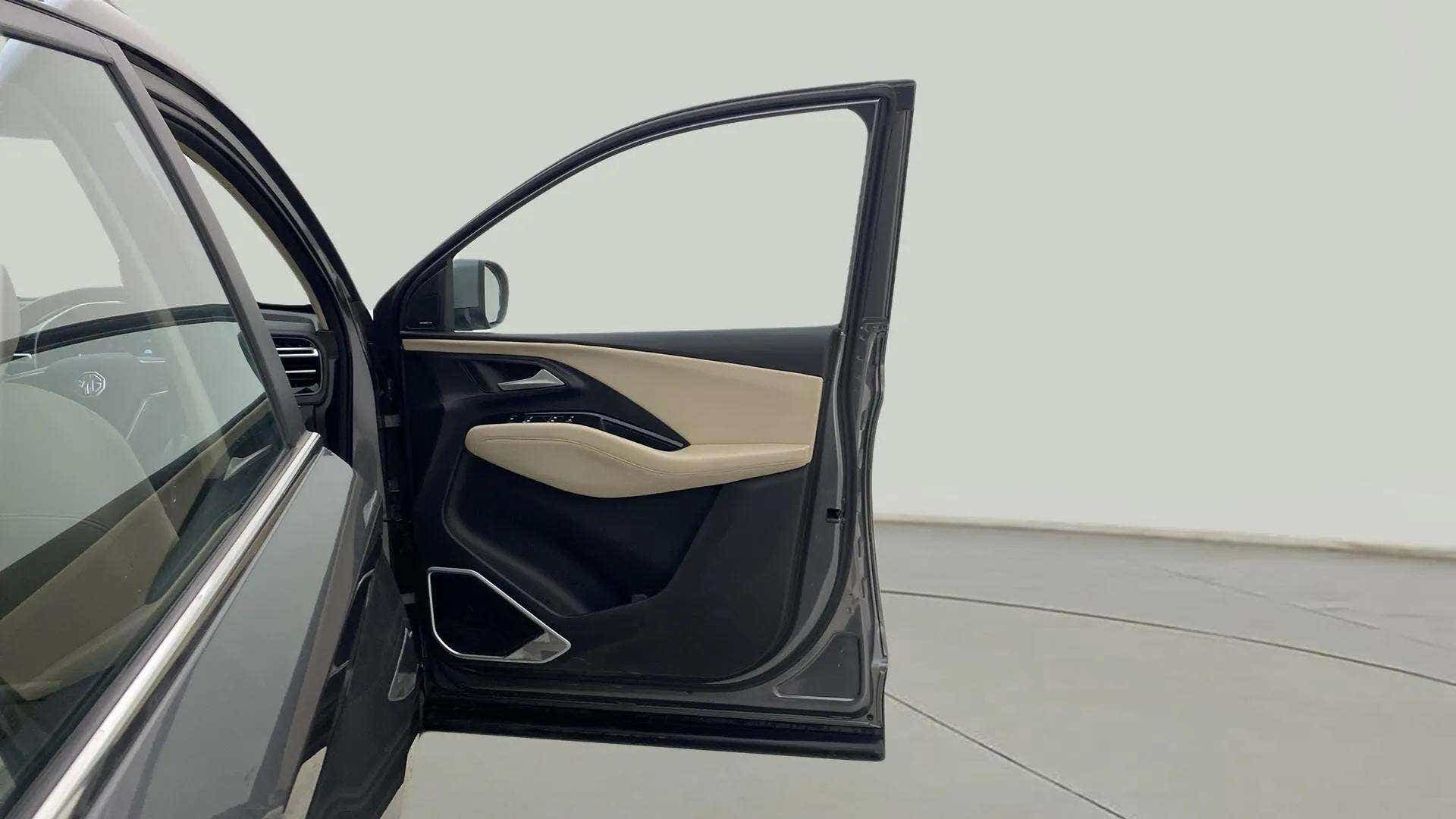 Front driver door and interior of a MG Hector