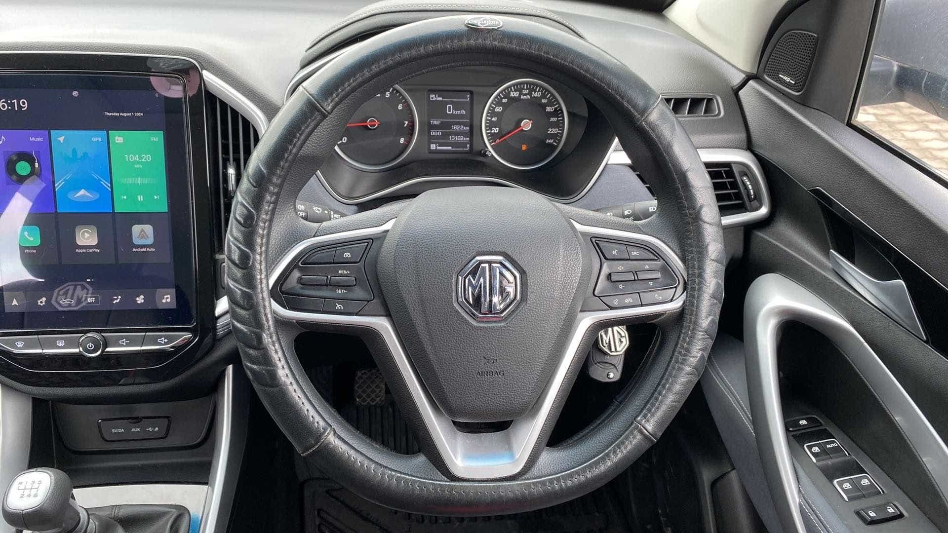 Interior dashboard view of a MG Hector