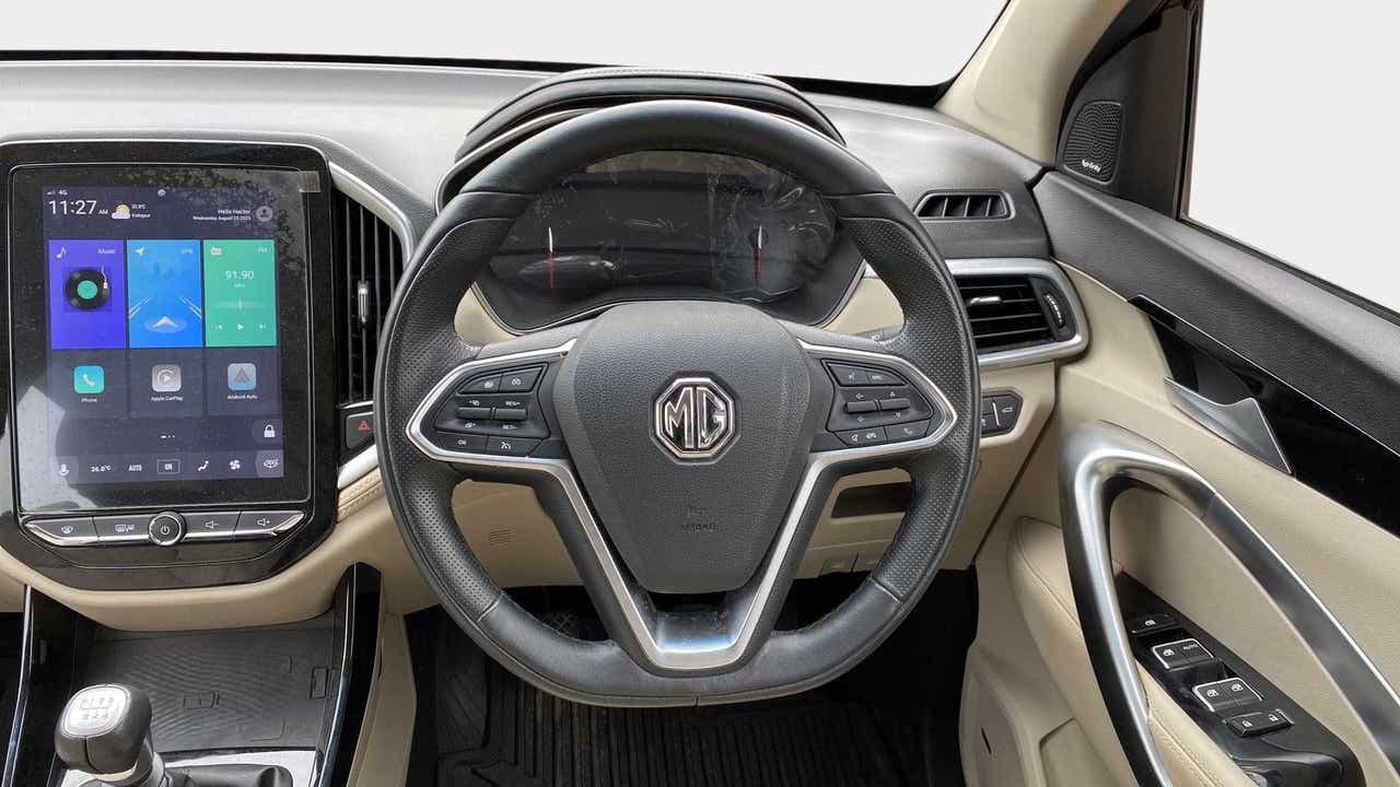 Interior dashboard view of a MG Hector