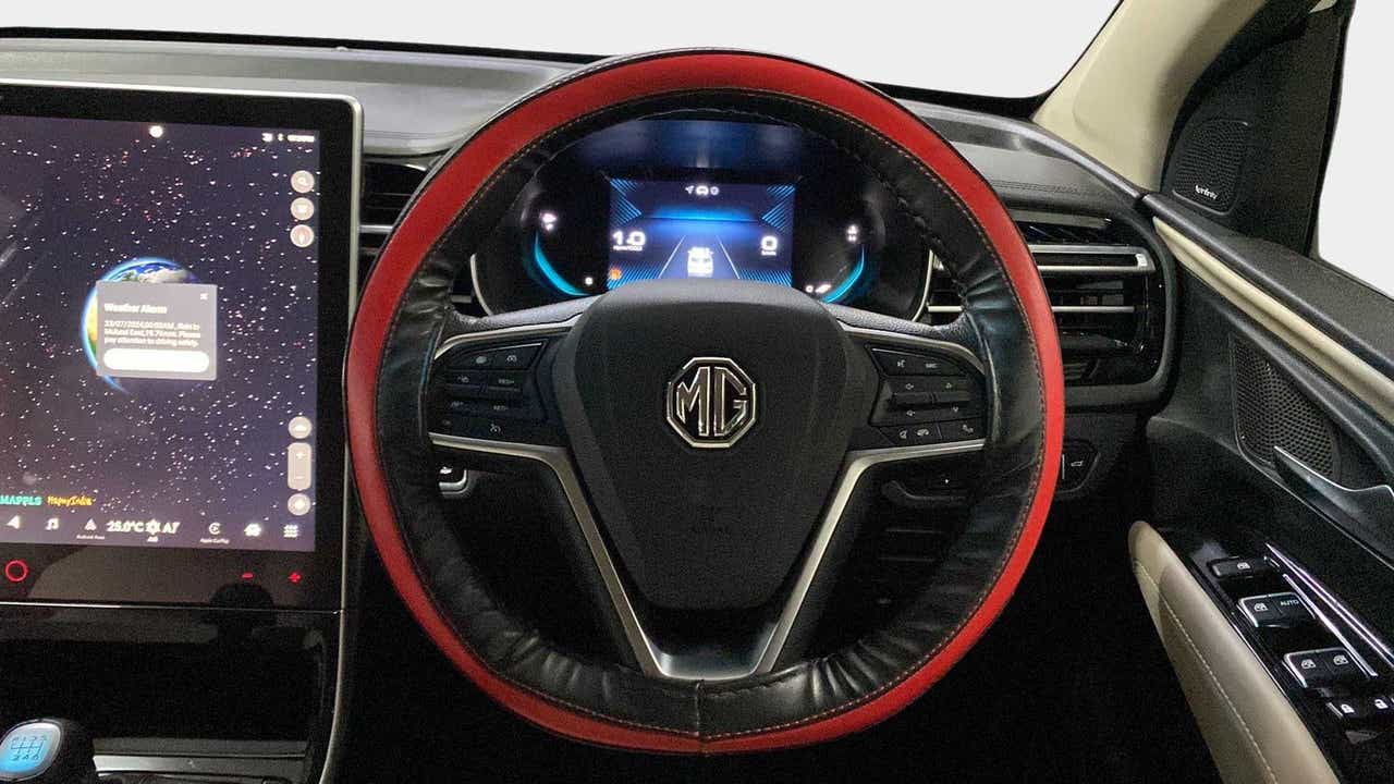 Interior dashboard view of a MG Hector