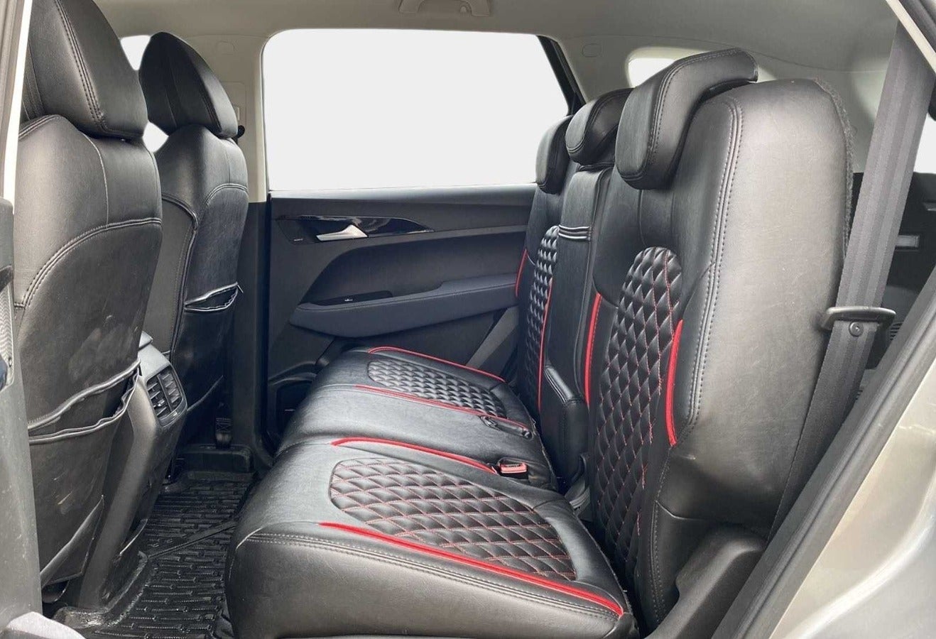 Rear seat view of a MG Hector