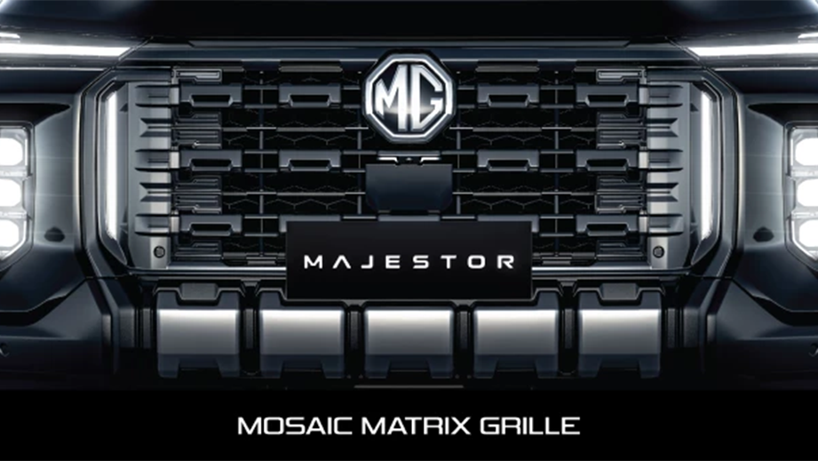 Front grille close-up of MG Majestor