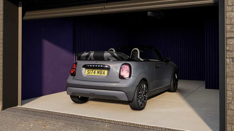 Rear view of a Mini Cooper S Convertible