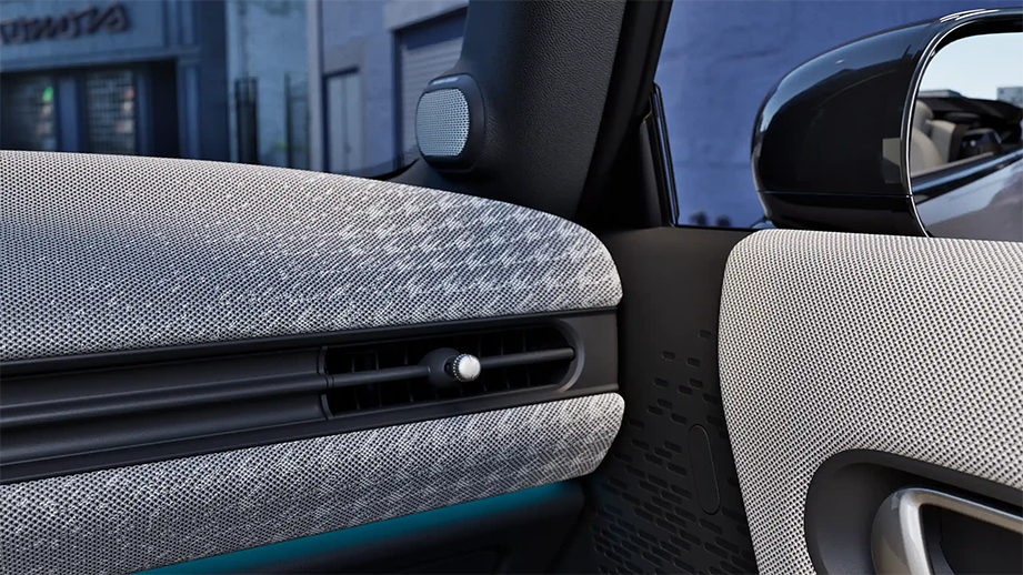 Interior door and dashboard area of a Mini Cooper S Convertible