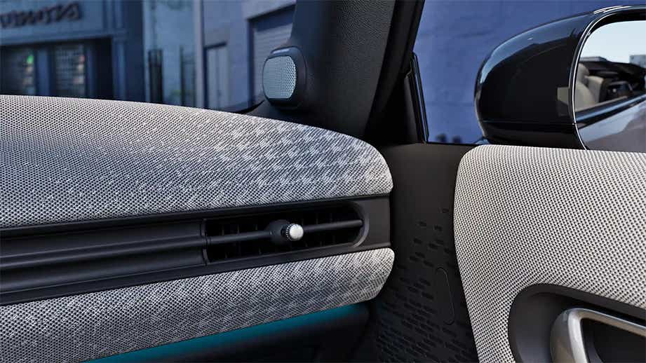 Interior door and dashboard area of a Mini Cooper S Convertible