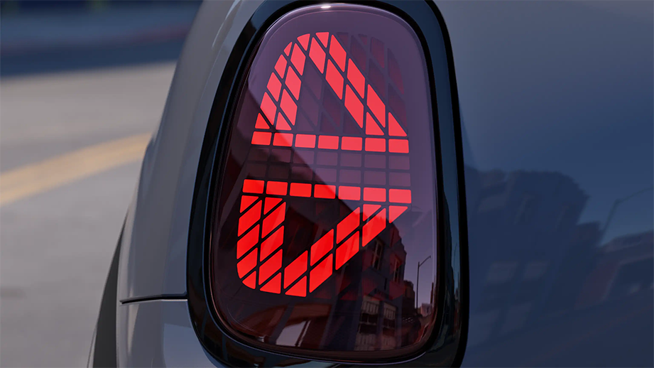 Tail light close-up of a Mini Cooper S Convertible