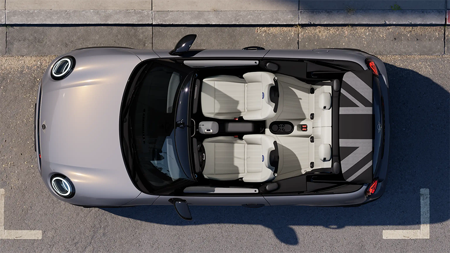 Top view of a Mini Cooper S Convertible