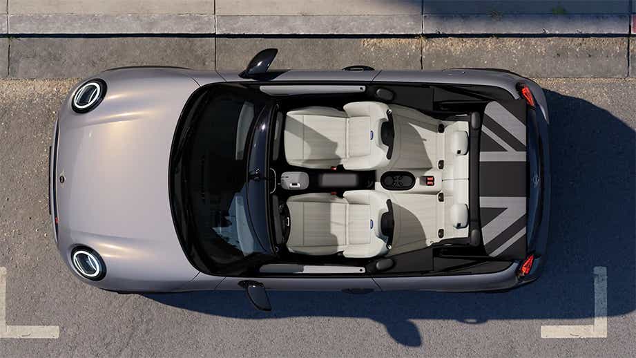 Top view of a Mini Cooper S Convertible