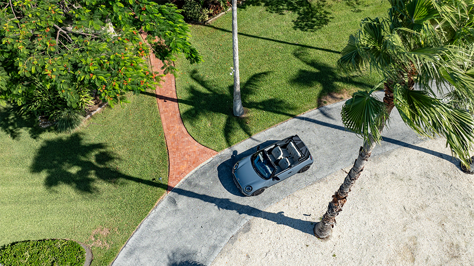 Top view of a Mini Cooper S Convertible
