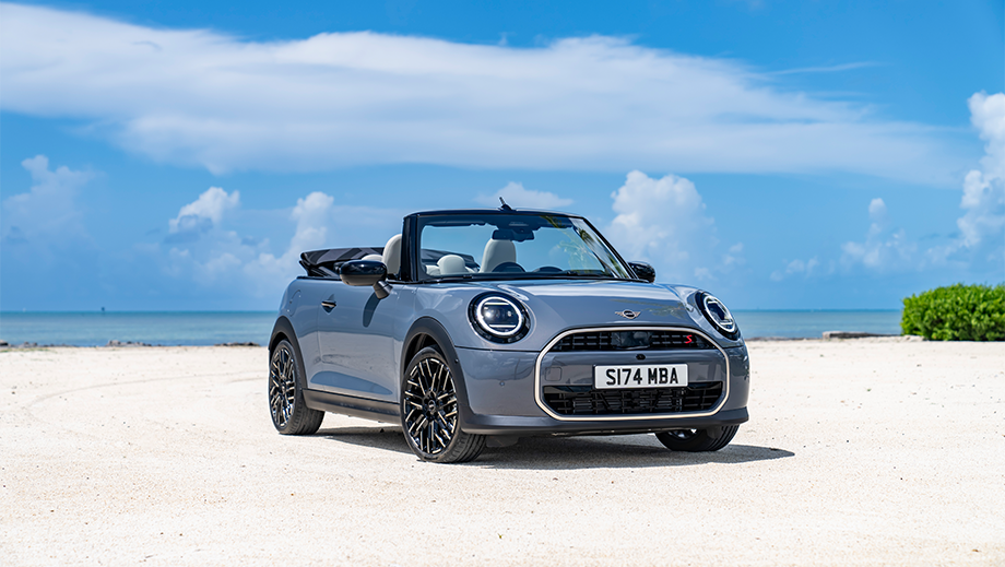 Front three quarter view of a Mini Cooper S Convertible