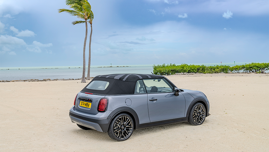 Rear three quarter of a Mini Cooper S Convertible