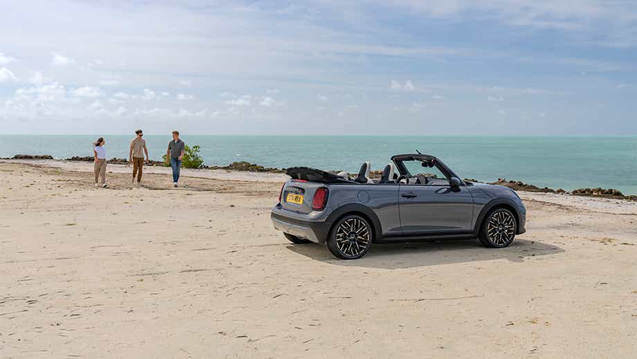 Rear three-quarter of a Mini Cooper S Convertible
