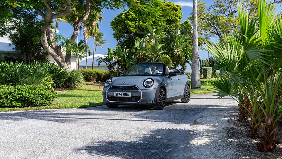 Front three quarter of a Mini Cooper S Convertible