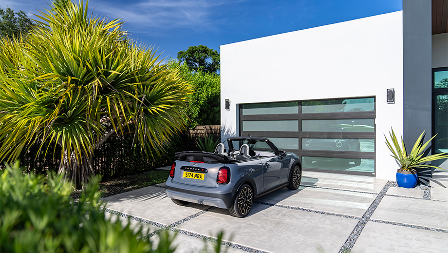 Rear three quarter of a Mini Cooper S Convertible