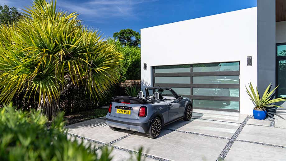 Rear three quarter of a Mini Cooper S Convertible