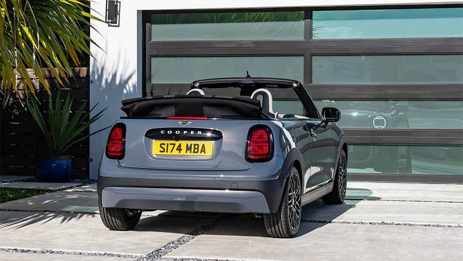 Rear view of a Mini Cooper S Convertible
