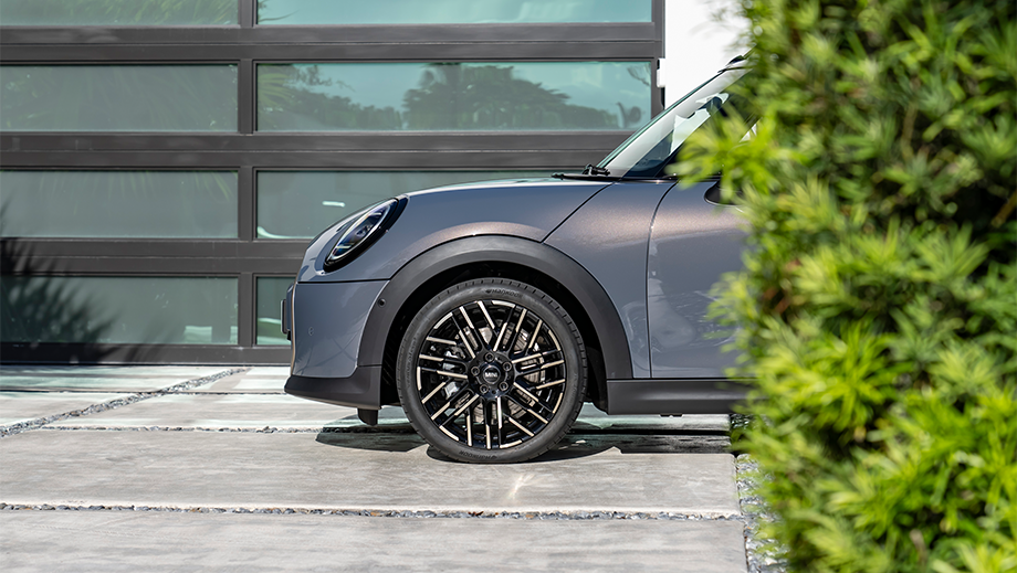 Front side view of a Mini Cooper S Convertible