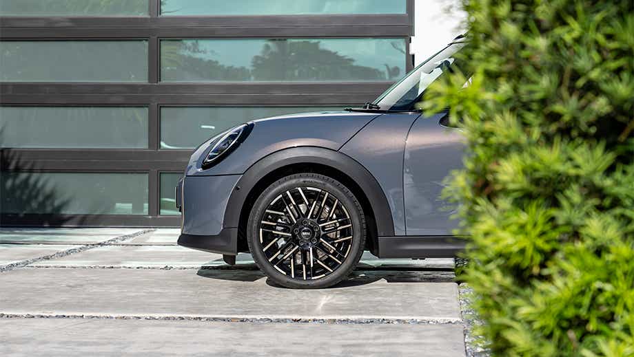 Front side view of a Mini Cooper S Convertible