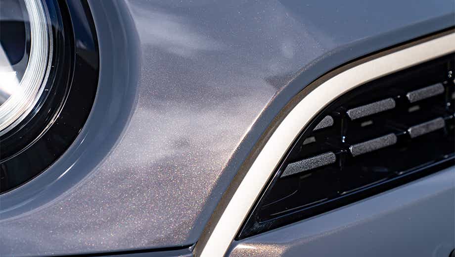 Headlight and grille detail of a Mini Cooper S Convertible