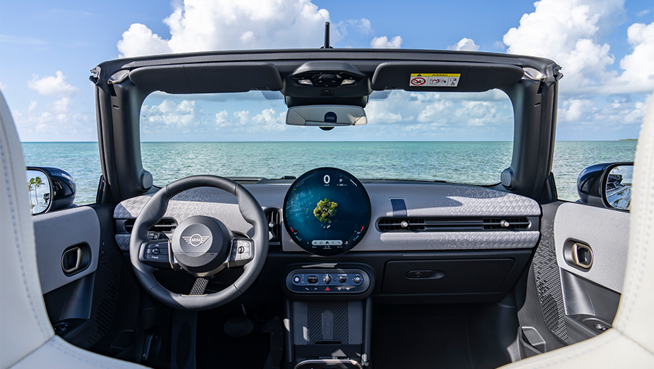 Interior dashboard of a Mini Cooper S Convertible