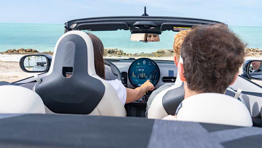 Interior dashboard of a Mini Cooper S Convertible