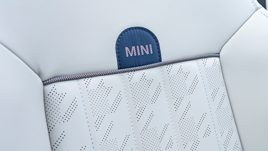 Interior seat detail of a Mini Cooper S Convertible