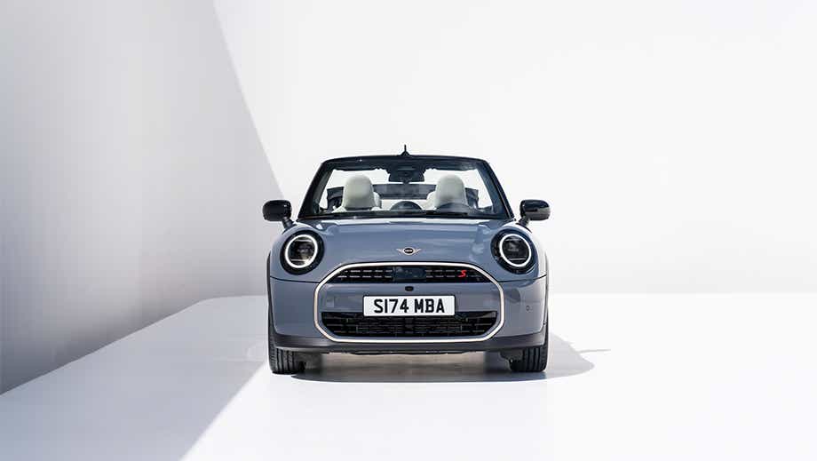 Front view of a Mini Cooper S Convertible
