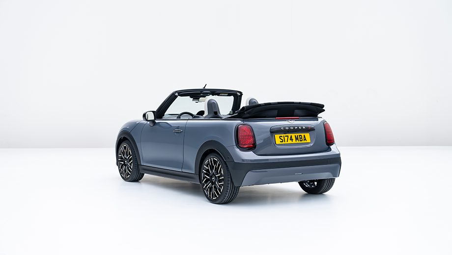 Rear three quarter of a Mini Cooper S Convertible