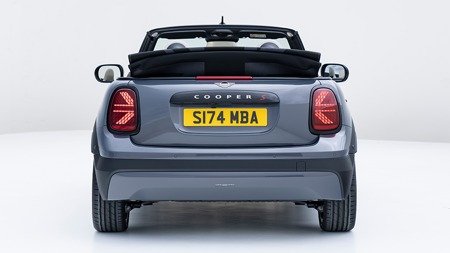 Rear view of a Mini Cooper S Convertible