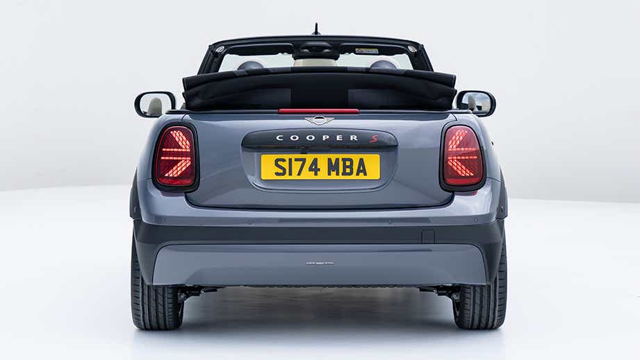 Rear view of a Mini Cooper S Convertible