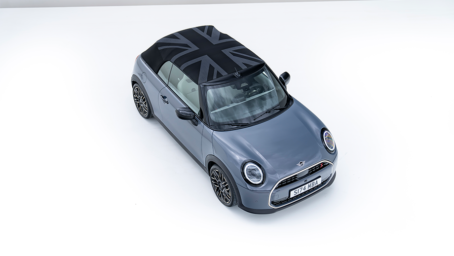 Overhead view of a Mini Cooper S Convertible