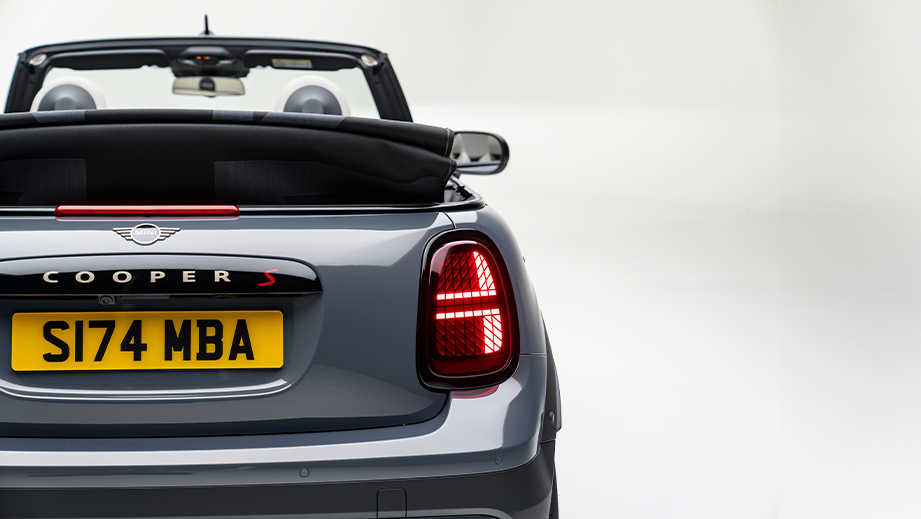 Rear view of a Mini Cooper S Convertible